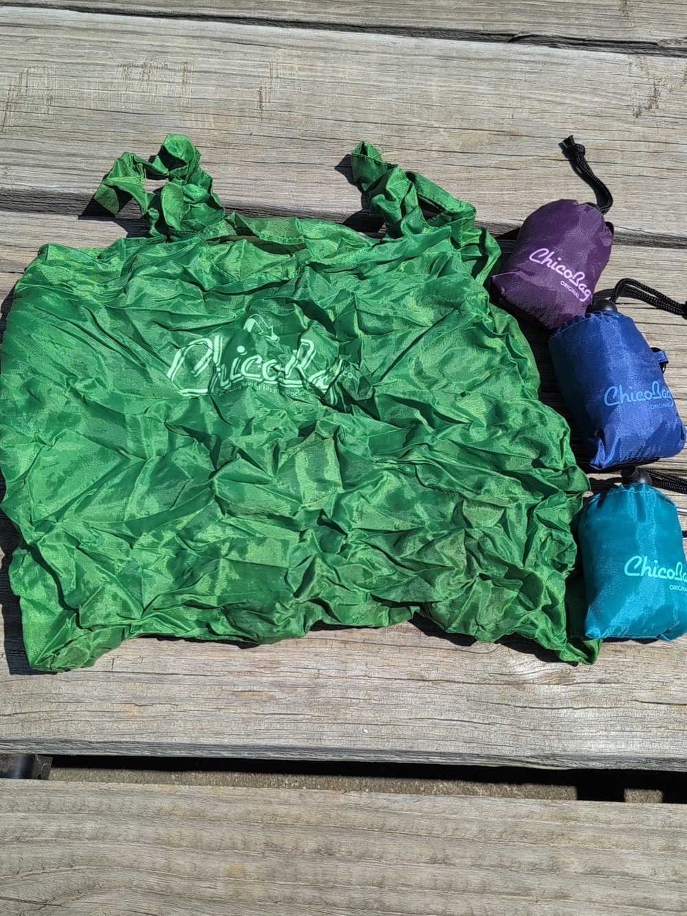 ChicoBag Packable Reusable Bags in Purple, Blue, Teal, Green - Picture 2 of 3